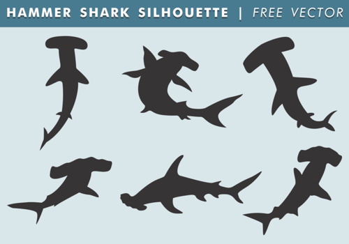 Hammer Shark Silhouette Free Vector