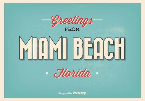 Miami Beach Greetings Illustration vector