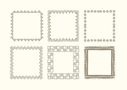 Hand Drawn Frame Set vector