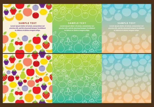 Fruits Backgrounds Vectors