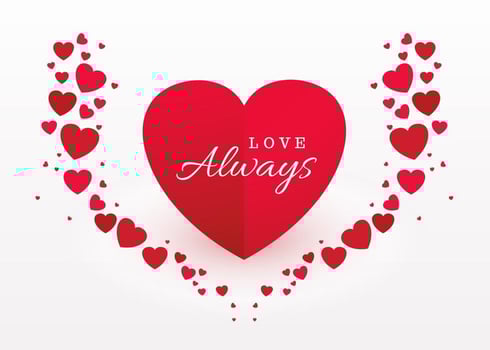 Heart beautiful romantic background vector