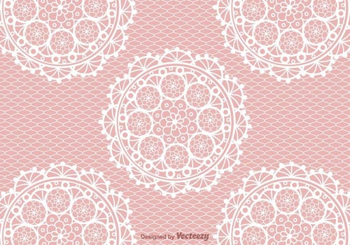 Crochet Lace Vector Background