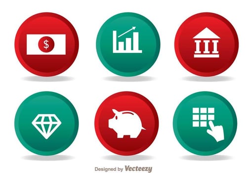 Bank Simple Icons vector