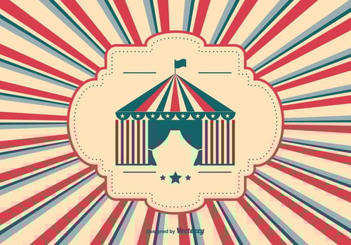 Retro Style Circus Background Illustration vector