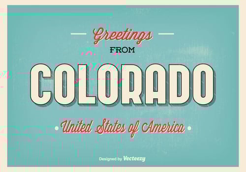 Colorado Greetings Illustration vector