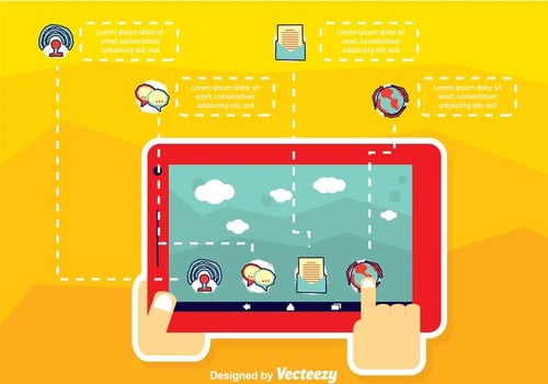 Application Infography Background Vector