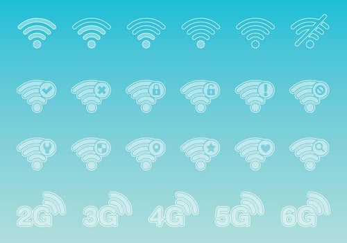Wi-Fi Transparent Icons vector