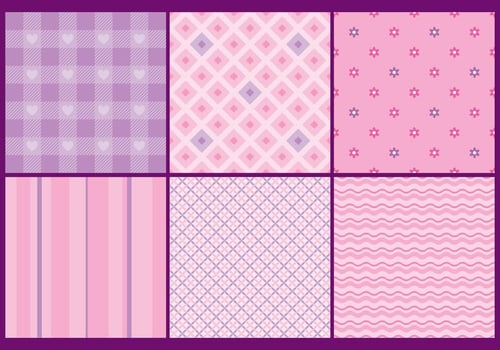 Cute And Girly Patterns vector