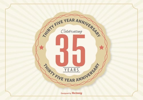 35 Year Anniversary Illustration vector