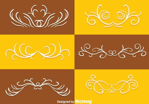 Swirly White Border Vectors