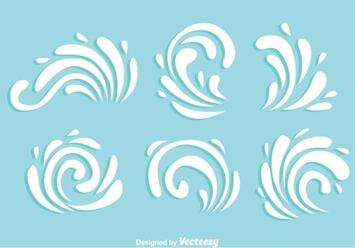 White Swirly Ornament Vectors