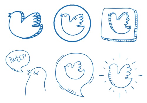 Twitter Bird Vector Set