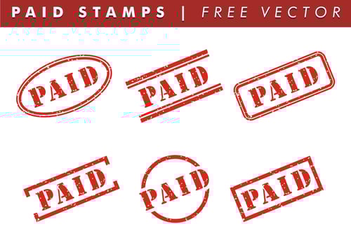 Paid Stamps Free Vector