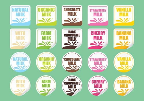 Milk Vector Stickers