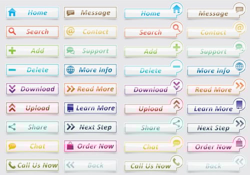 Buttons For Web Design vector