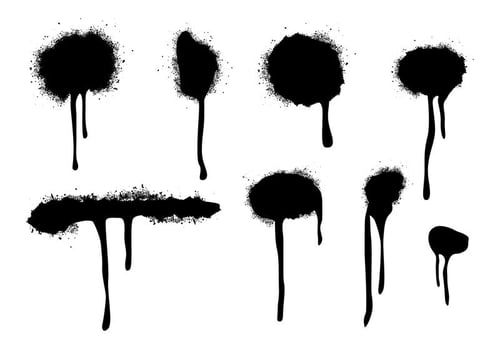 Spraypaint Drips Vectors