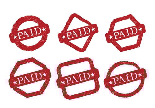 Grungy Paid Stamp Vectors