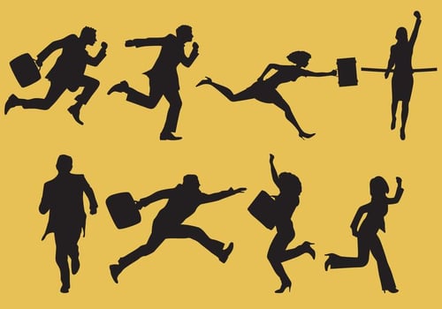 Business People Running Vectors