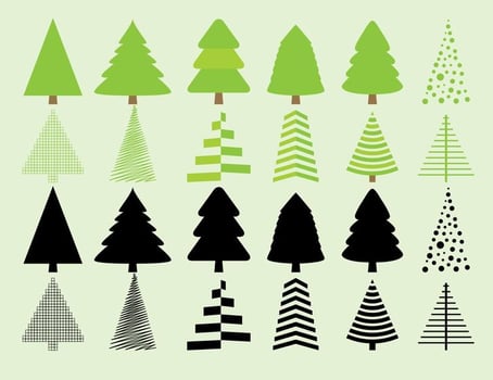 Christmas Tree Silhouette Vectors