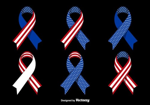 Patriotic ribbons vector