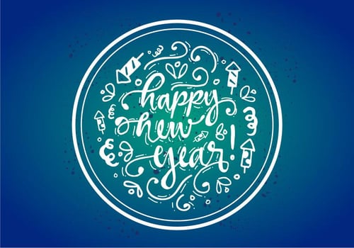 Free Happy New Year Vector Poster
