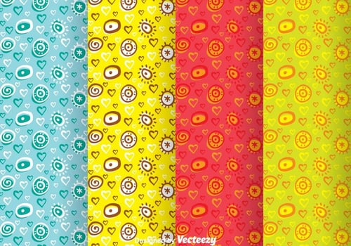 Sketchy Girly Pattern Vectors