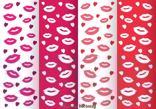 Lips Girly Background Vectors