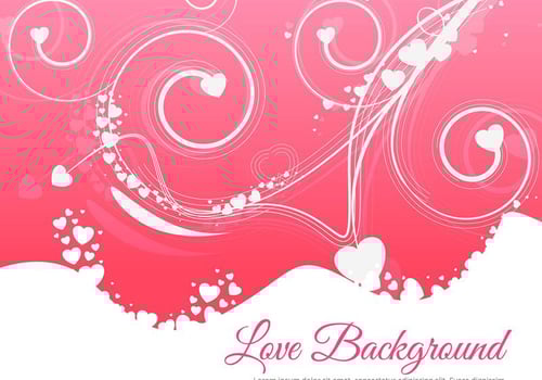 Floral love style colorful vector