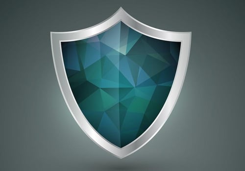 Polygonal Shield Shape Vector