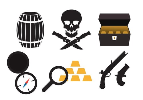 Pirate Icons vector