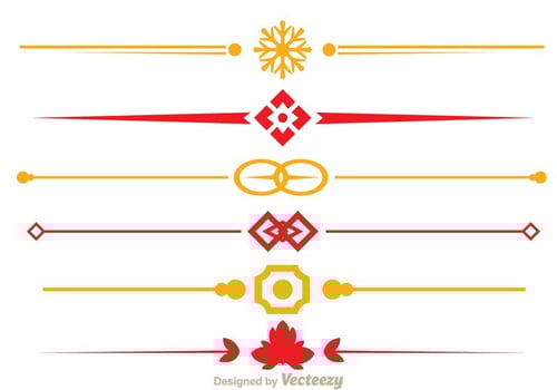 Red And Orange Page Divider Vectors