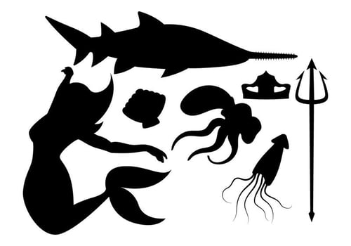 Mermaid and Friends vector