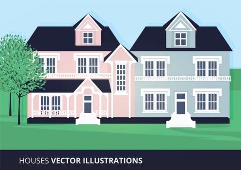 Houses Vector Illustration