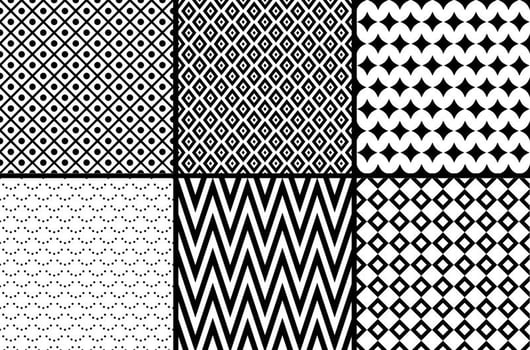 Geometric seamless patterns vector