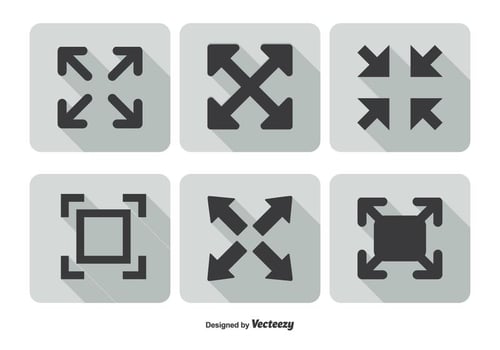 Full Screen Icon Set vector