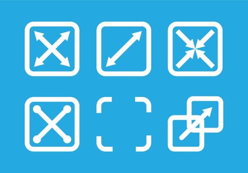 Full screen icon vectors