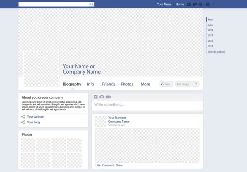 Social Media Page Vector Mockup