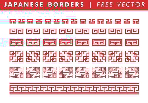 Japanese Borders Free Vector