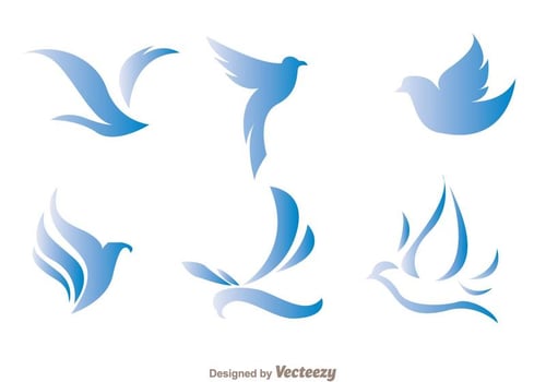 Blue Bird Logo Vectors
