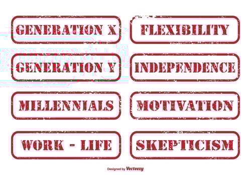 Generation X Distressed Stamp Set vector