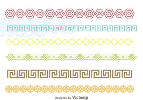 Colorful Asian Border vector