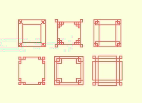 Japanese Square Frame vector