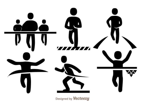 Sprint Running Icons vector