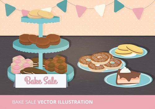Bake Sale Vector Illustration