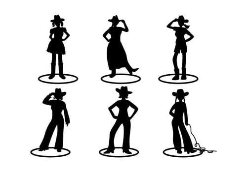 Cow Girl Vector