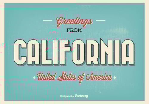 Greetings From California Illustration vector
