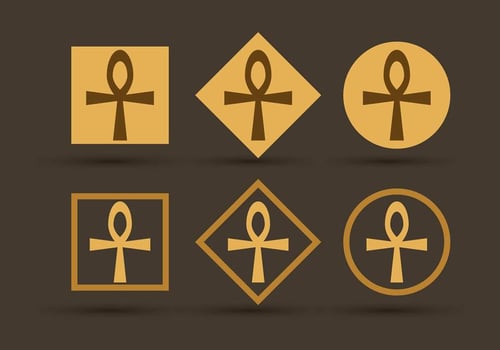 Ankh symbol vectors