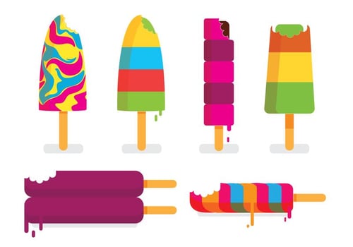 Bite Mark Ice Cream vector