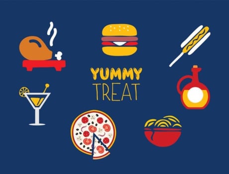 Food icon set vector
