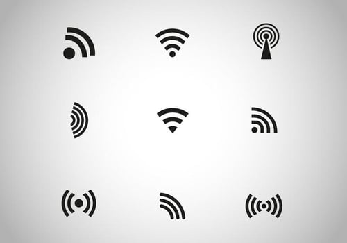 Free Black Wireless Icon Vector